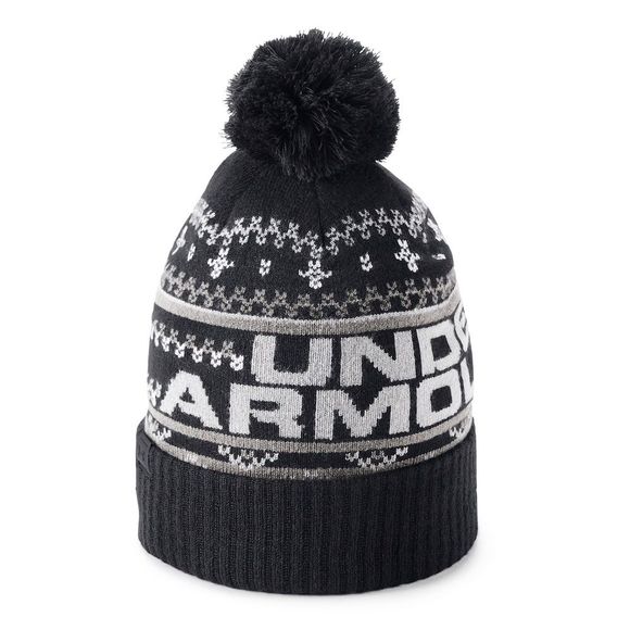 Under Armour Other - Under Armour Retro Pom Beanie Black New